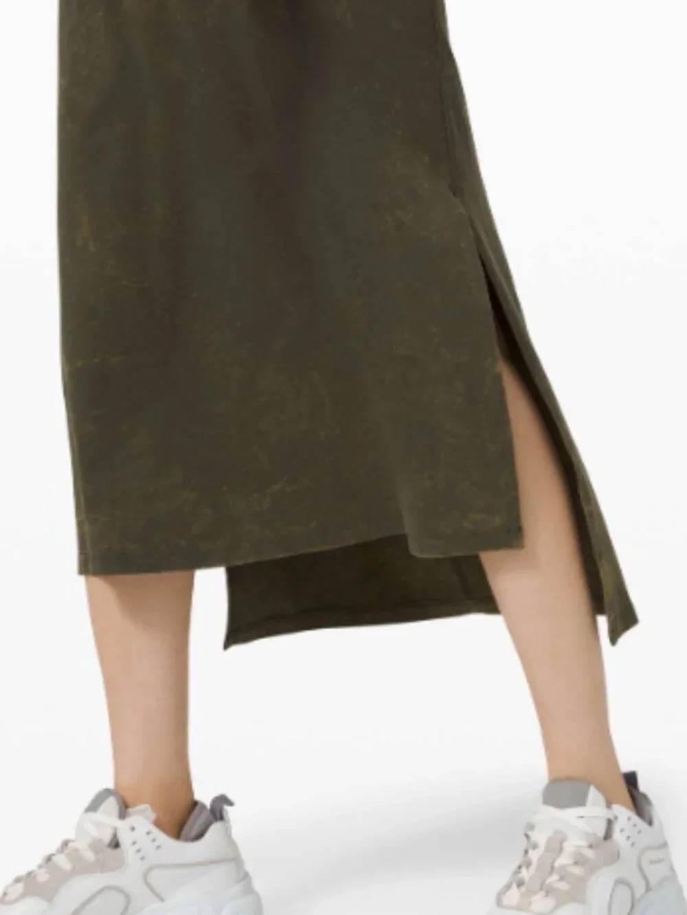 Lululemon All Yours Tank Maxi Dress *Wash | Cloudy Wash Dark Olive | Size 8 - Picture 3 of 7
